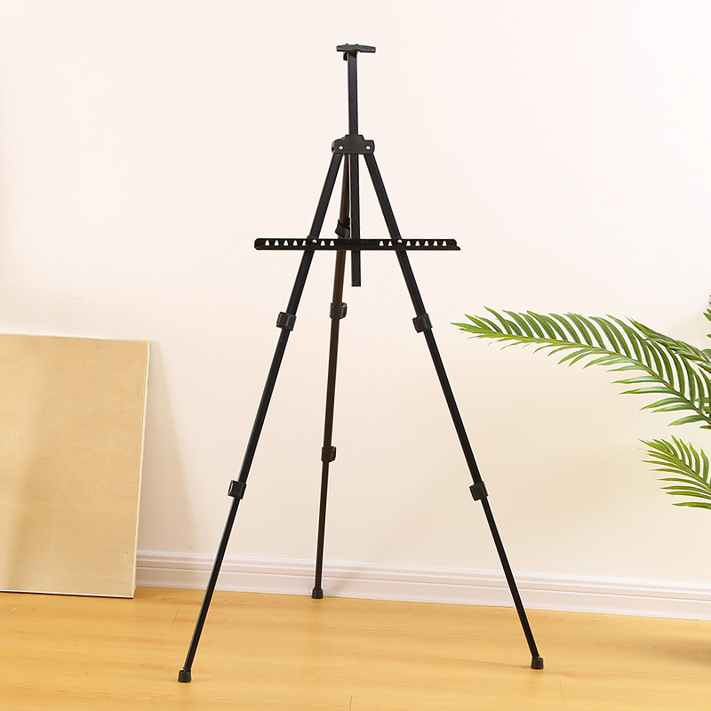 现货供应铁画架黑色广告展示架三脚架画架美术用品折叠铁画架批发