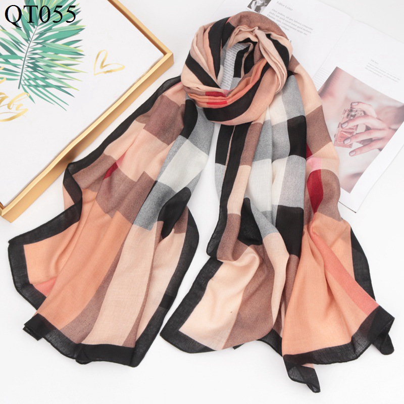 High Quality Cotton and Linen Scarf Autumn and Winter Warm Shawl Female Zebra Pattern Plaid Scarf Hemp Cotton Shawl Wholesale