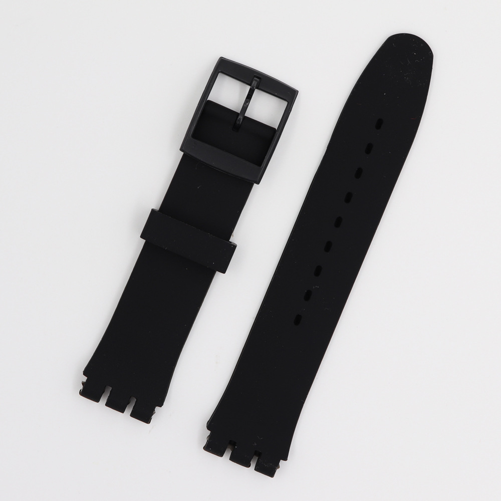 适用于swatch斯沃琪橡胶表带 儿童硅胶手表带配件16 17mm19mm20mm