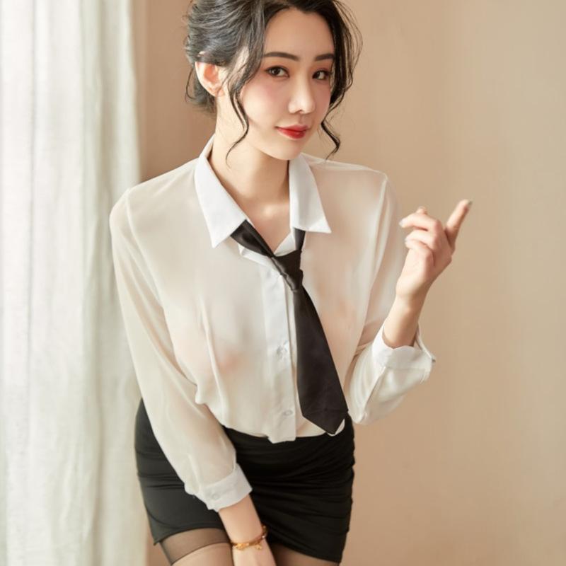 力德性感制服诱惑女秘书情趣内衣紧身包臀裙老师职业装透视装激情