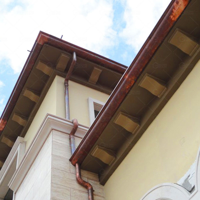 别墅屋檐檐沟北京捷思专利设计无缝纯铜排雨沟在线解答专业报价