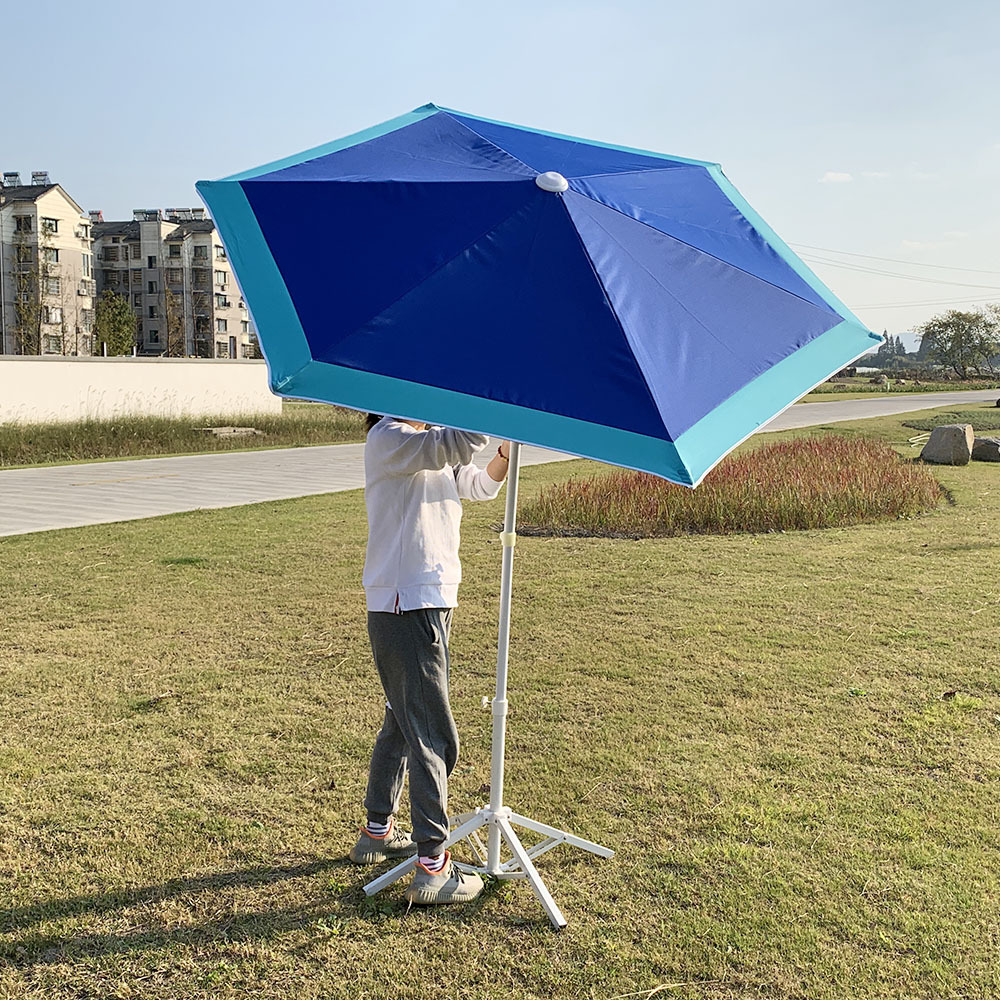 Garden Umbrella Camping Stall 6 Bones Big Sun Umbrella Export Foreign Trade Advertising Beach Outdoor Umbrella Factory Wholesale