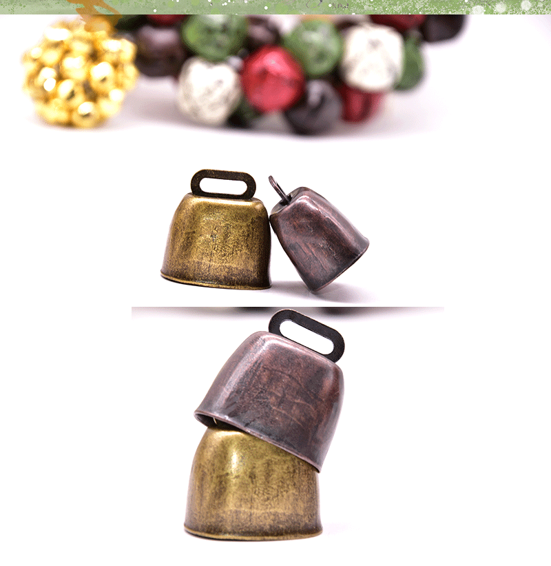 现货秒发金属铃铛声音清脆牛铃铛防走失复古铃铛可定制logo牛铃铛