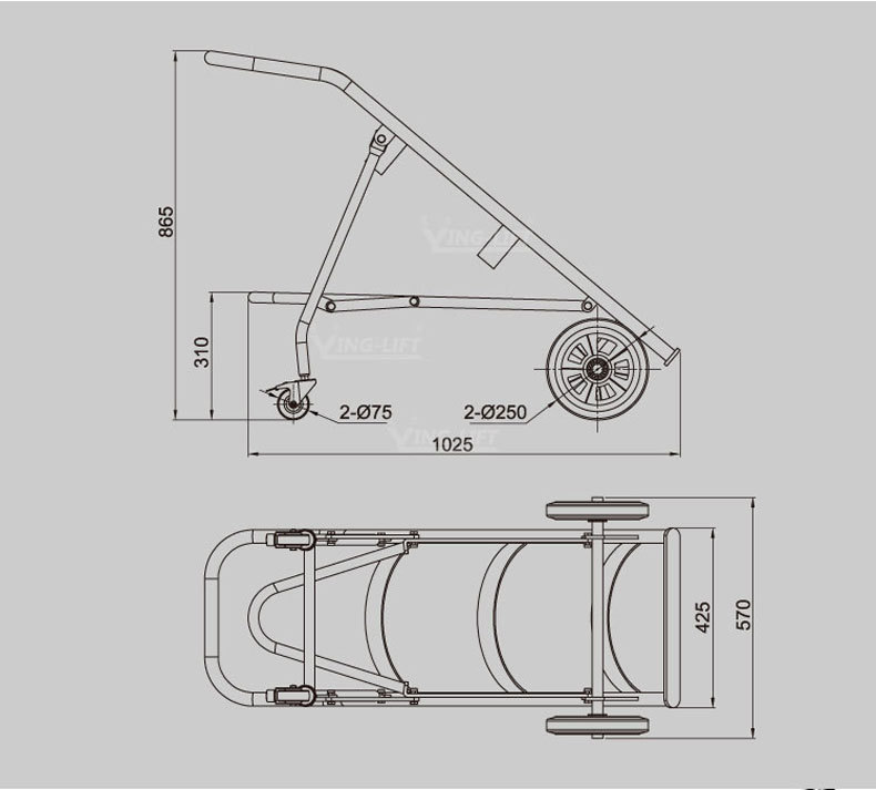 圆瓶气瓶搬运车ty140喷塑手推车不锈钢气瓶氧气瓶乙炔瓶氮车瓶车