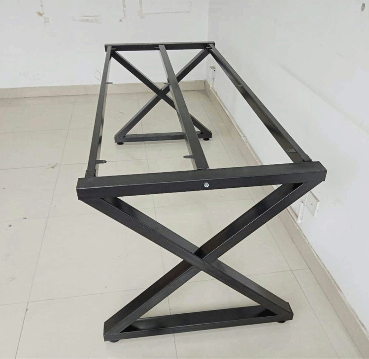 定制办公会议桌架铁艺烤漆桌腿金属桌脚餐台桌腿支架餐台脚铁架子