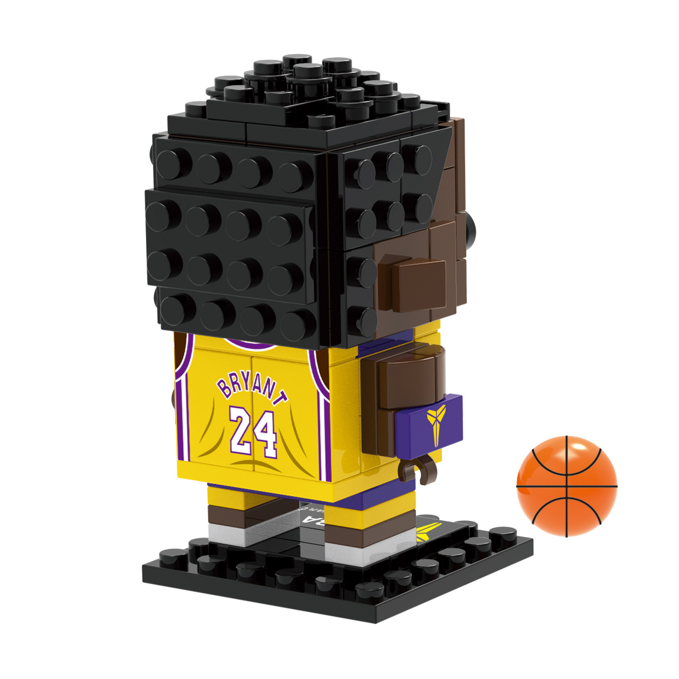 科比乔丹球星方头人仔益智拼装积木玩具礼物nba摆件欣宏90209021