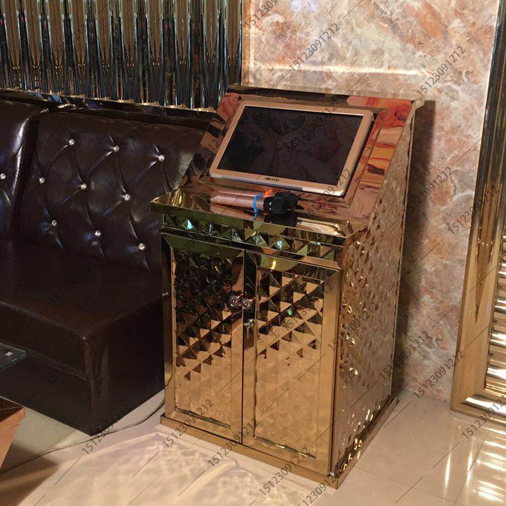 热销厂家批发ktv机柜点歌柜不锈钢点歌柜子功放机柜音响柜操作台