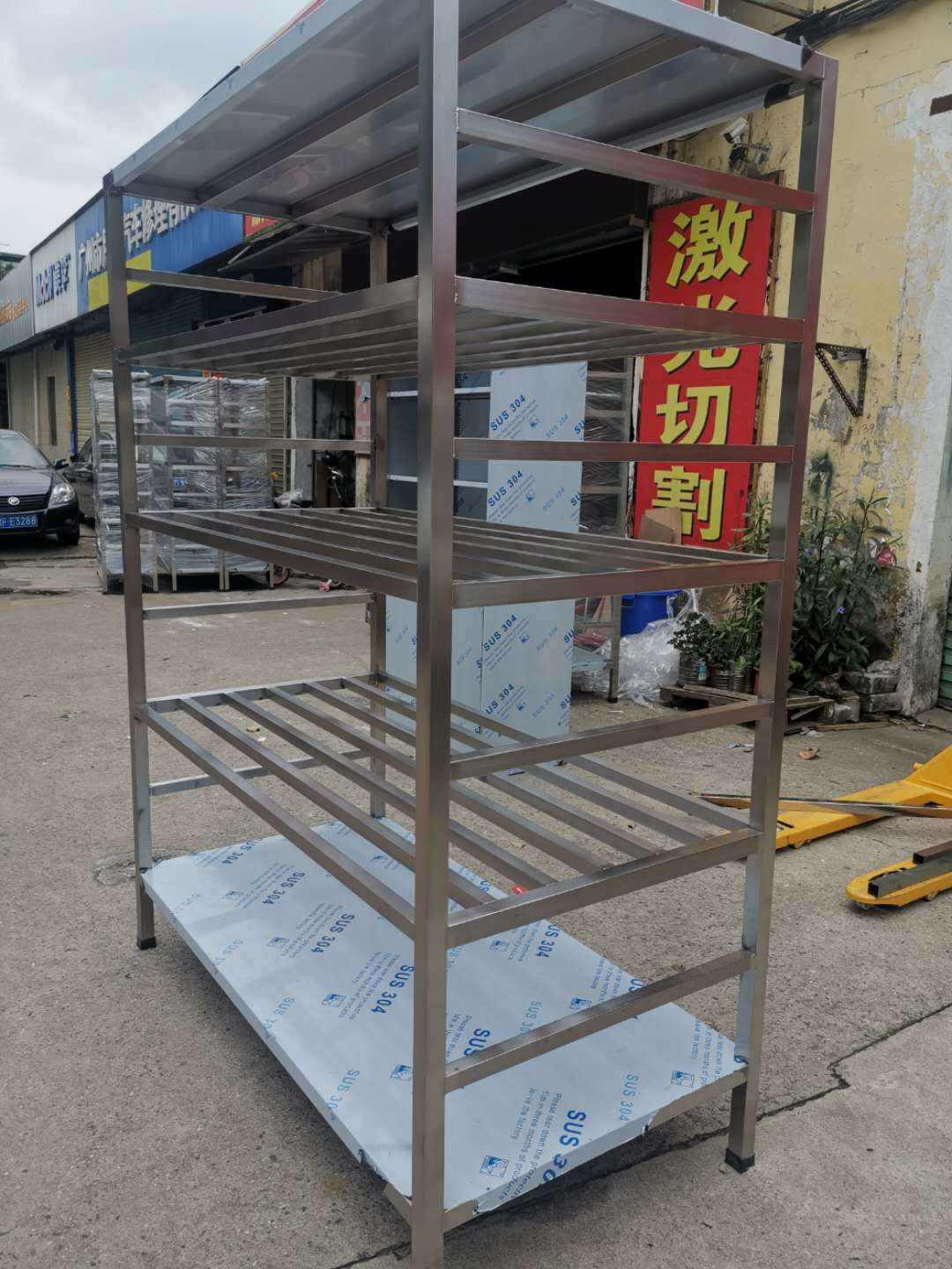 厂家直销304不锈钢货架 厨房置物架 厨柜 不锈钢桌 可加工定制