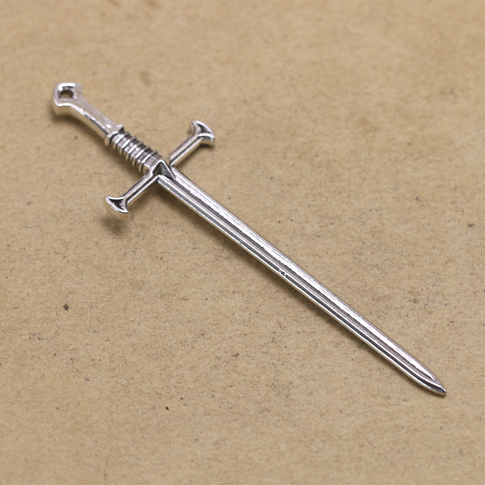 韩版饰品 zakka复古泰银十字剑宝剑包包装饰品吊坠挂件 厂家批发