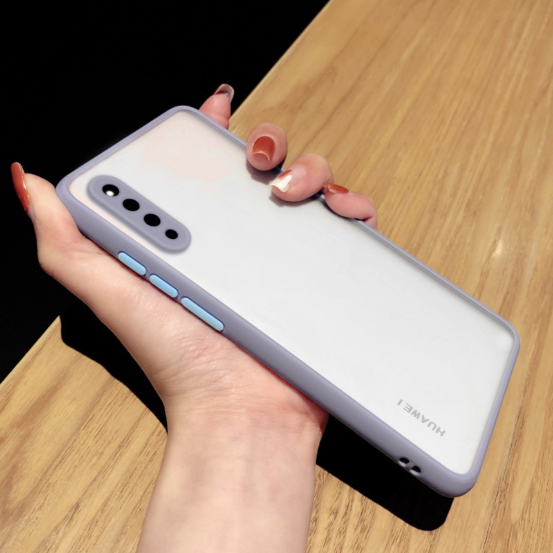 新款华为p20手机壳液态硅胶p20pro撞色磨砂镜头全包保护套防摔硬