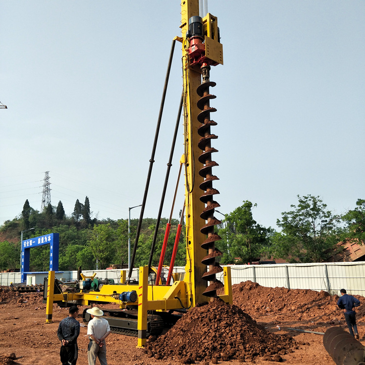 伸缩大臂长螺旋打桩机 15米cfg螺旋灌注桩机 抗浮锚杆螺旋钻孔机