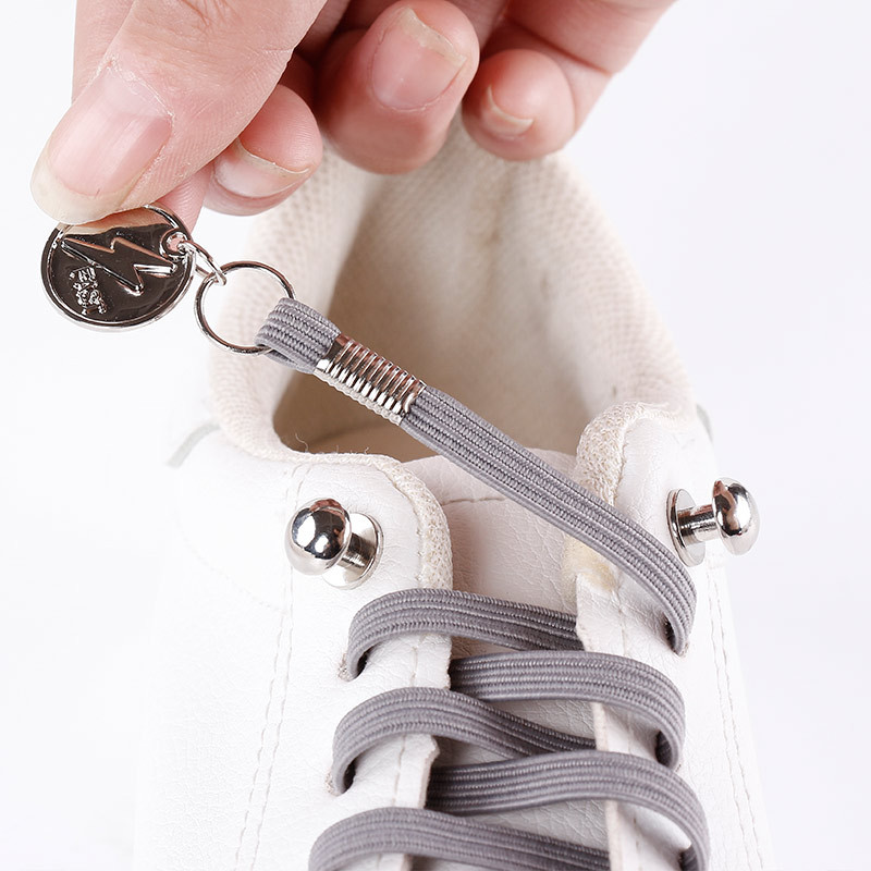 quick shoelace免绑弹力鞋带懒人鞋扣儿童黑白彩色松紧亚马逊热销