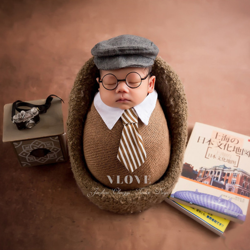 新生儿宝宝摄影裹布拍照满月帽子裹布拍照影楼写真照相艺术照道具