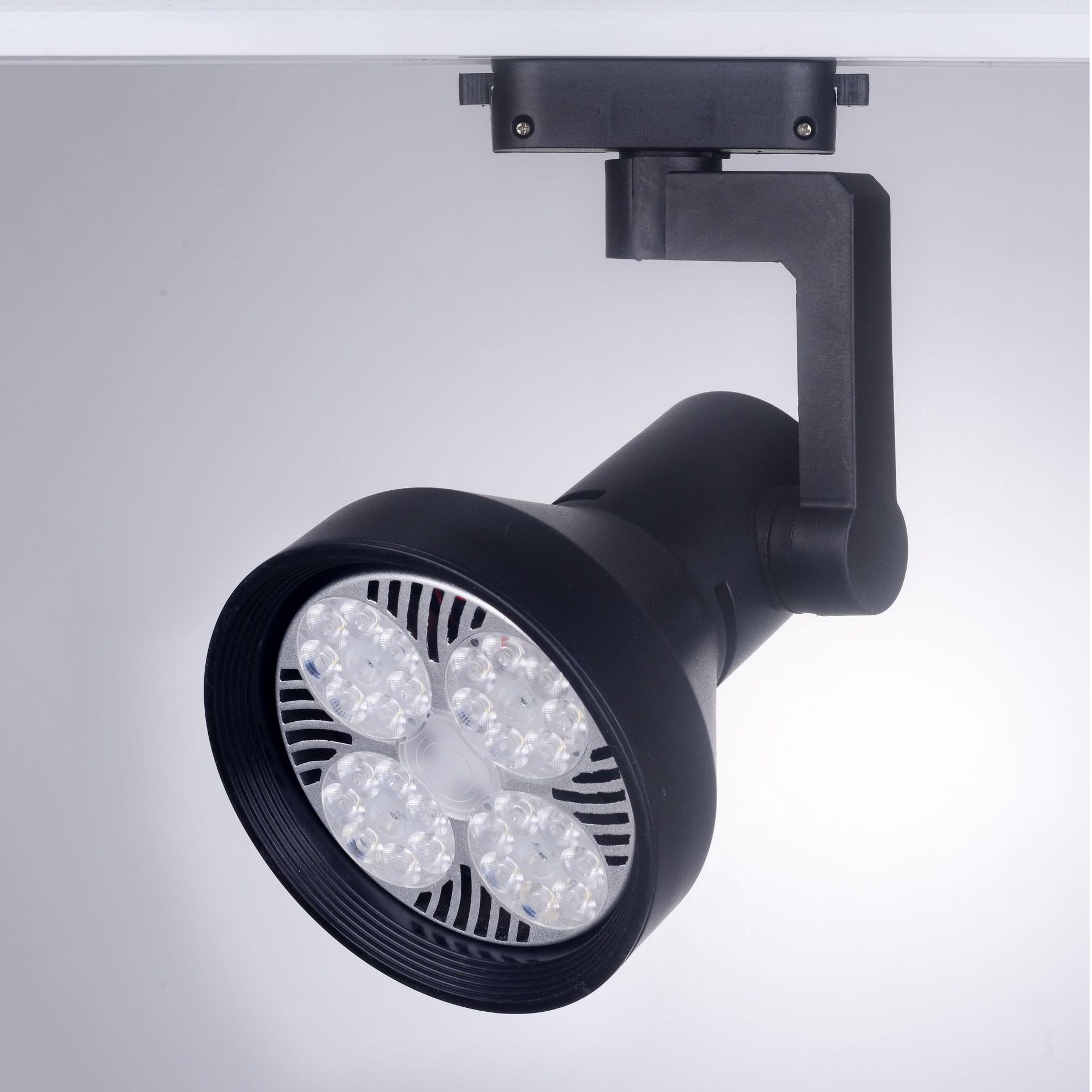 led轨道射灯 明装两线cobp30轨道射灯超市展厅店铺 led轨道射灯