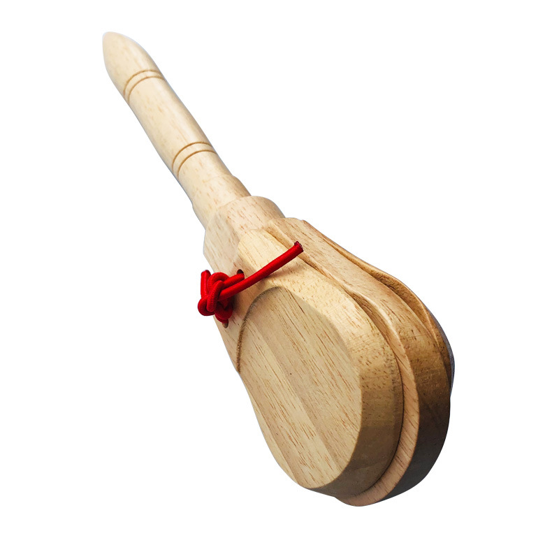 原木色橡木响板儿童手拍板玩具幼儿园奥尔夫区角乐器教具木质玩具