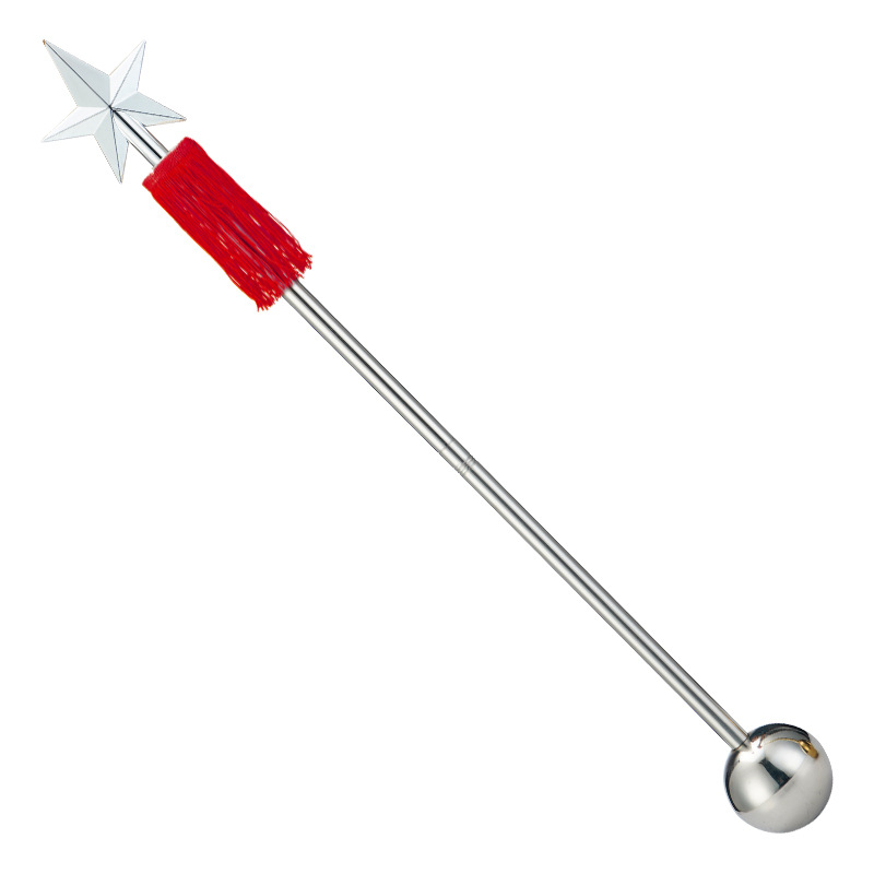 金果乐器指挥棒鼓号队军鼓军乐队指挥铃不锈钢指挥杖2节长90公分