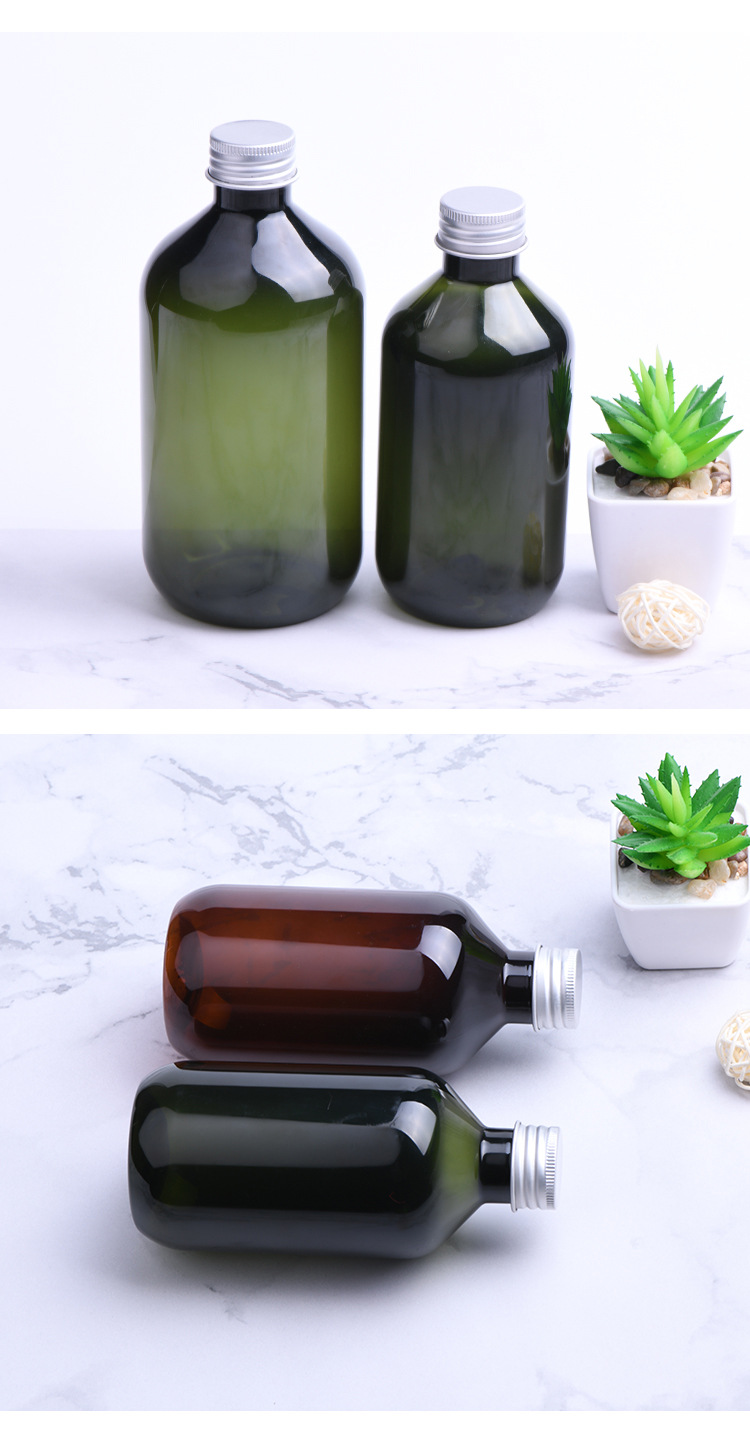 300ml500ml毫升长颈细脖铝盖瓶 pet塑料化妆品纯露爽肤水分装瓶