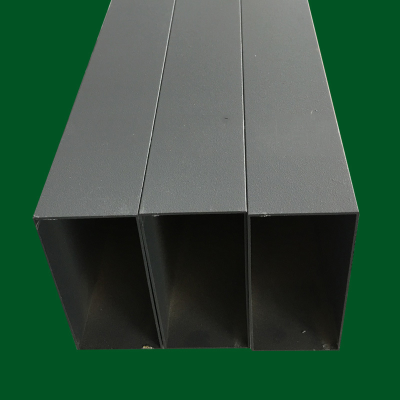 2铝方管喷涂砂灰色白色氟碳铝合金方通