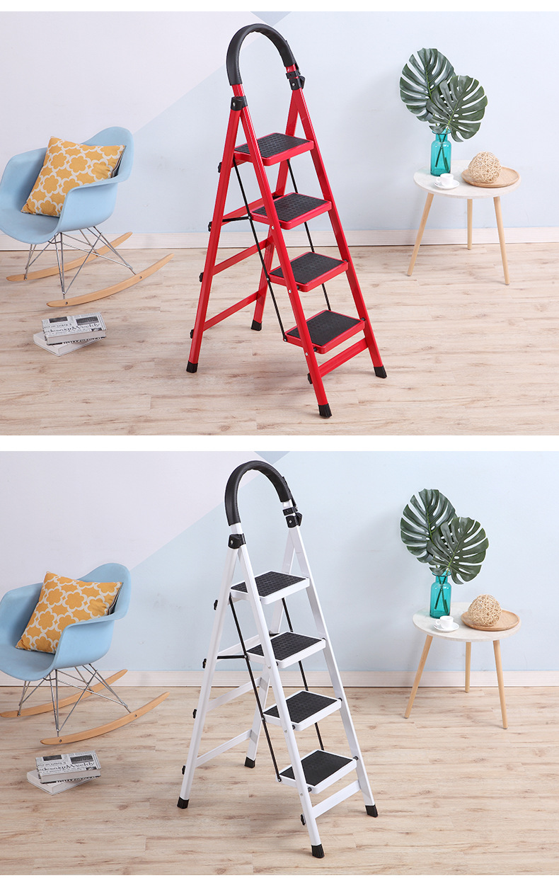 梯子家用折叠室内人字多功能梯四步梯五步梯加厚钢管伸缩踏板爬梯