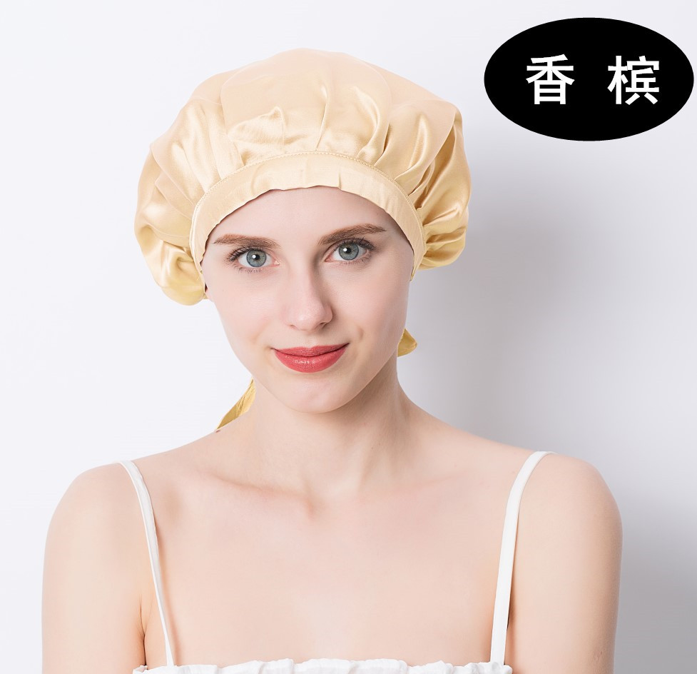 [Amazon] plus-Sized Adjustable Lace-up Seamless Mulberry Silk Silk Nightcap Toupee Women's Home Japanese