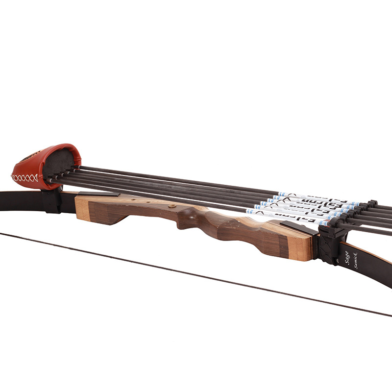 现货批发六箭美猎箭盒反曲弓射箭器材配件快拆箭盒皮革 简易安装