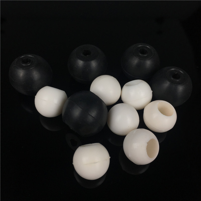 橡胶球 空心橡胶圆珠硅胶弹力球带孔球可制作多种规格橡胶减震球