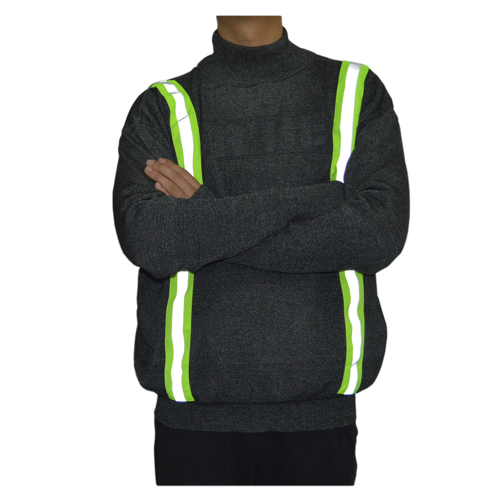 厂家直销2020新款镂空荧光条立领防割服hppe5级防割轻薄夜间外套