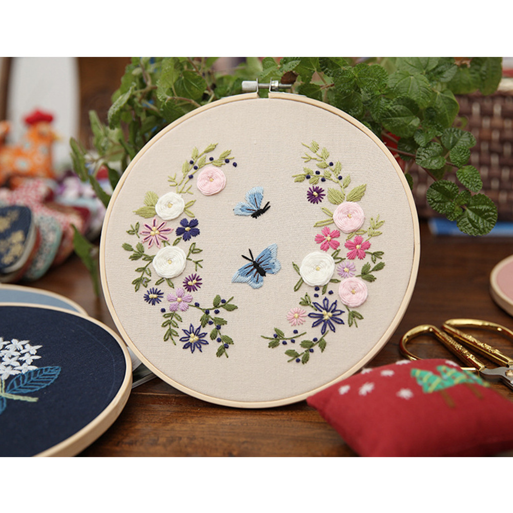 清仓刺绣挂画材料包竹绣绷手工创意布艺欧式立体花卉中国画欧式画