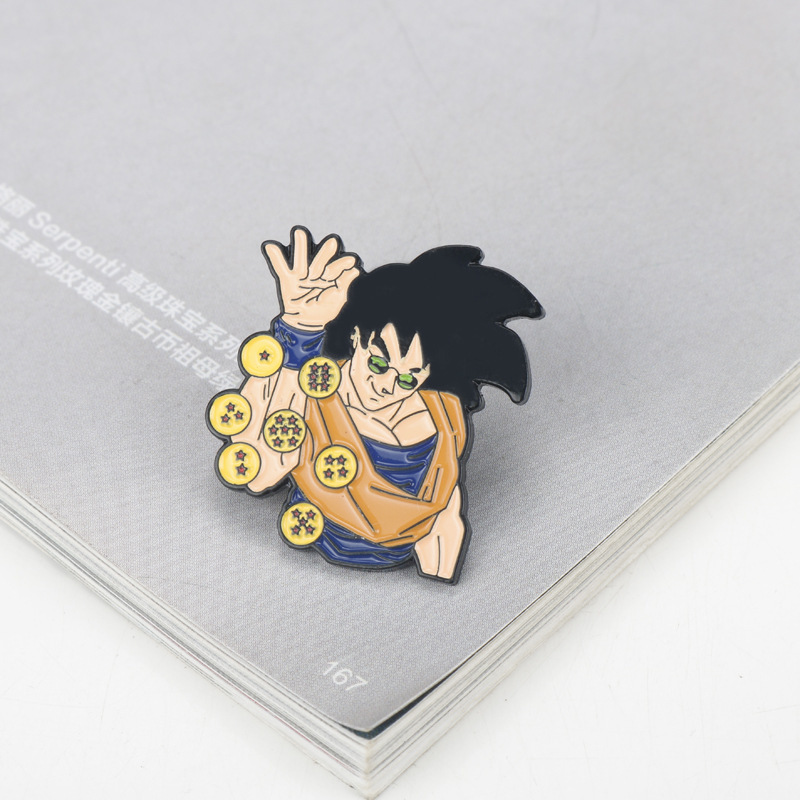 热销 动漫周边 dragon bal 七龙珠孙悟空卡通胸针徽章现货批发