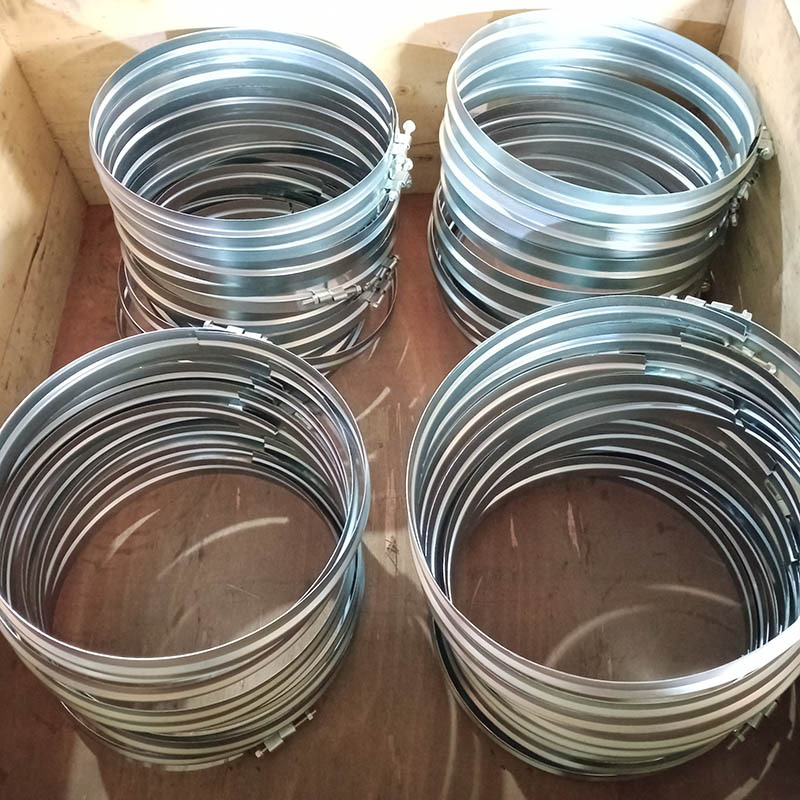 圆形法兰风管抱箍 镀锌v型快接卡箍 螺栓紧固夹管箍