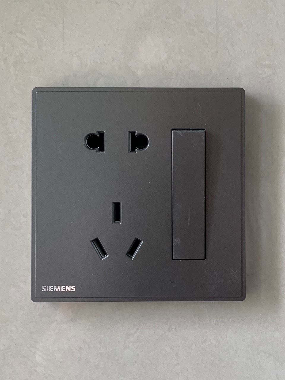 西门子开关插座璟逸深灰银黑色日曜金墙壁五孔插座多孔usb家用86