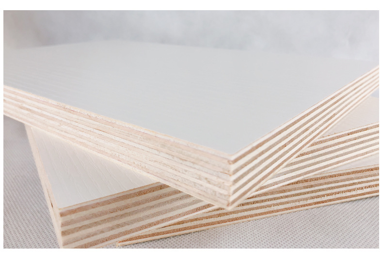 e0级18厘暖白浮雕麻面衣柜板免漆板生态板批发多层板木板材