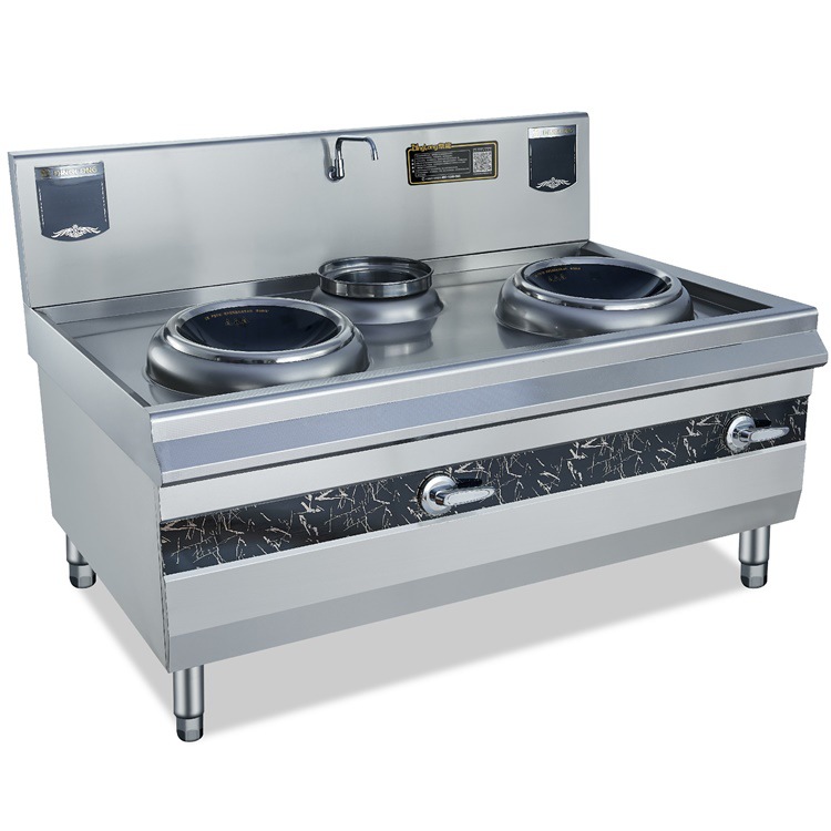 鼎龙商用电磁炉dl-12kwx2-a2 大功率双炒单尾猛火炉猛火灶食堂用