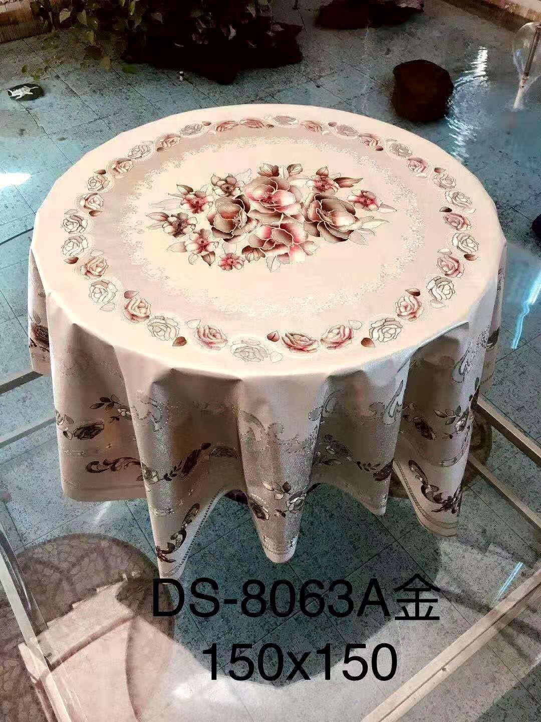 网红地摊烫金台布纱线对花防水防油烫金桌布pvc新款欧式烫金桌布