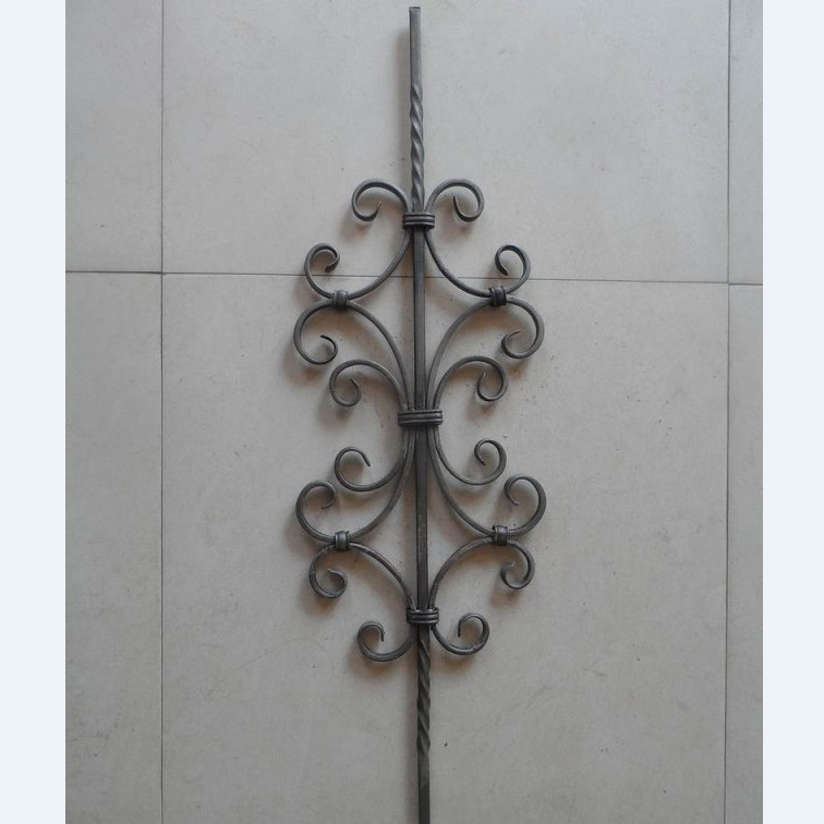 门柱花锻打铁艺大门配件花别墅大门机械成型扁铁配件河北厂家