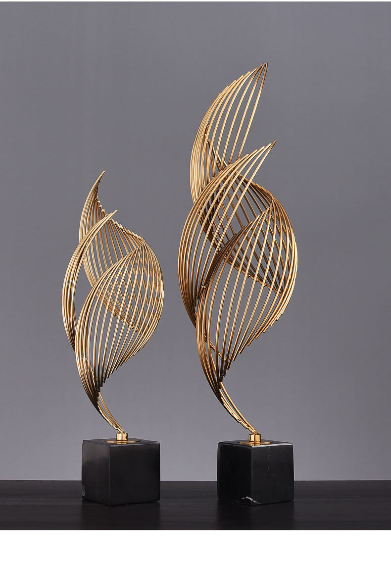 批发客厅艺术摆件电视柜酒柜现代简约创意玄关金属雕塑家居装饰品