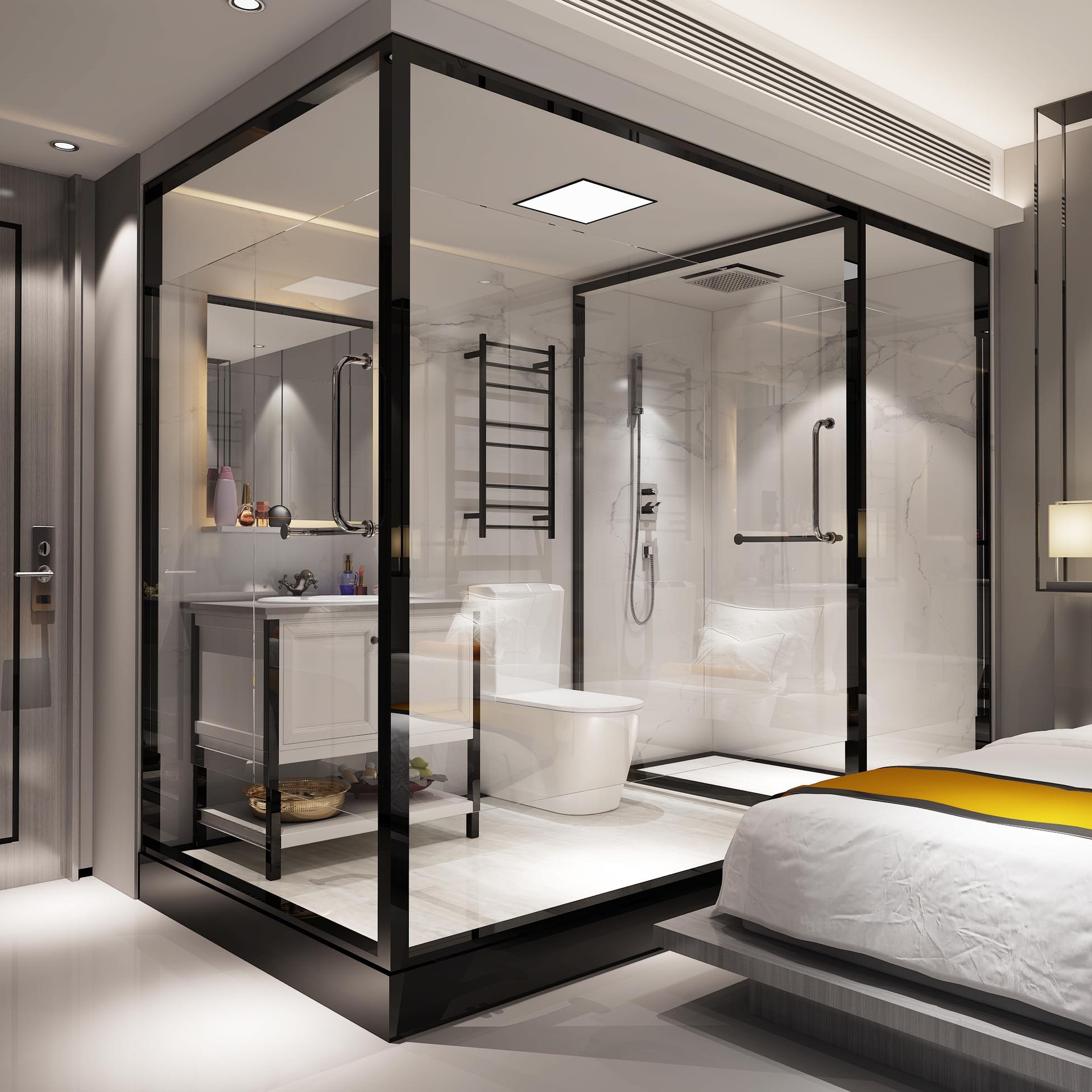 宾馆整体卫生间酒店一体式洗手间民宿出租房新集成淋浴房可开发票