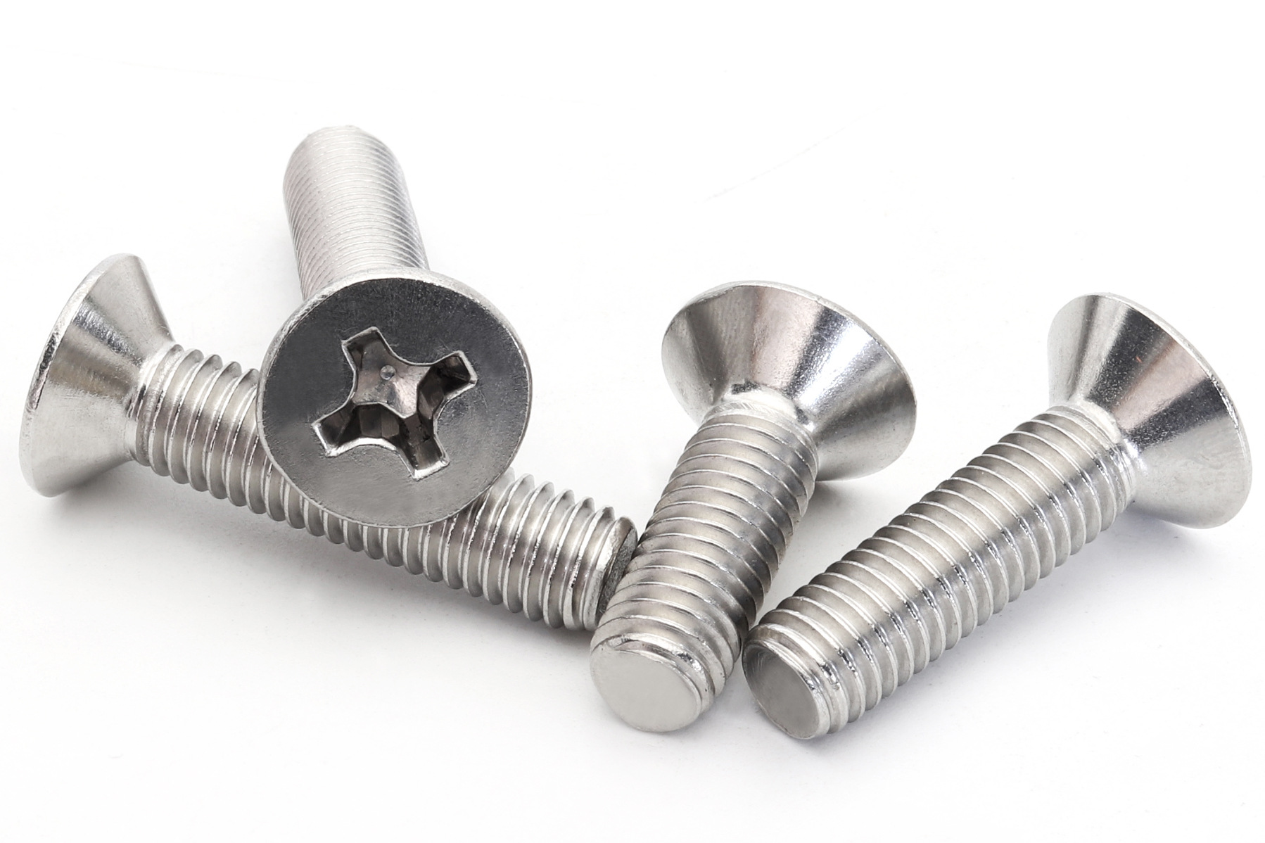 【m5m6m8】304不锈钢十字槽沉头机螺钉平头螺栓机牙螺丝 gb819