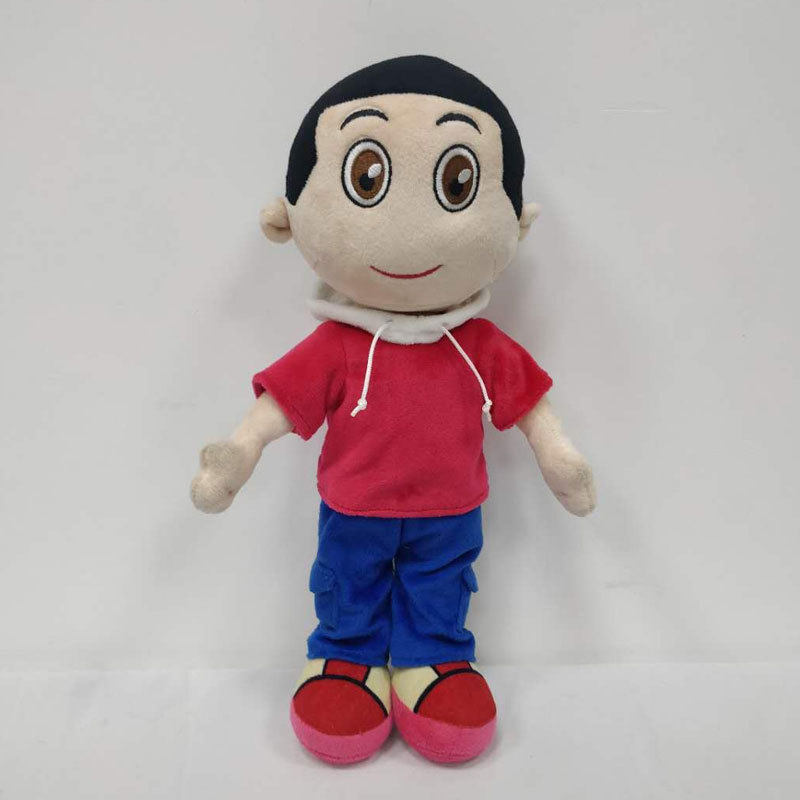 大头娃娃玩具定做东莞毛绒玩具厂专业定制婴儿毛绒玩具加logo