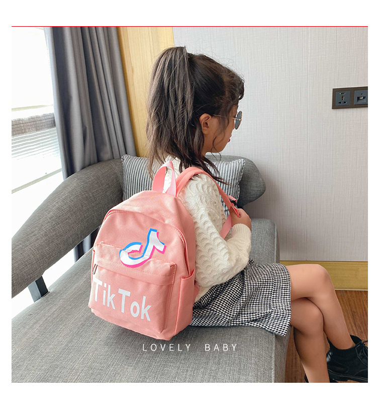 抖音tik tok儿童双肩包幼儿旅行零食背包2020新款小学生书包定制