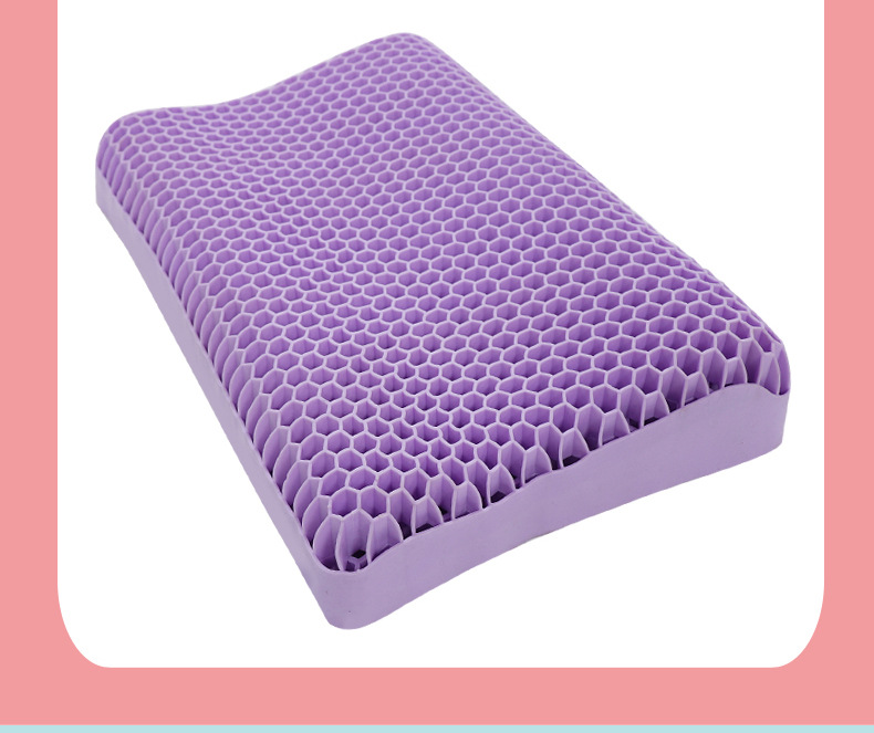 厂家直销硅胶枕头不变形蜂窝透气清洁方便水洗枕芯果冻凝胶枕