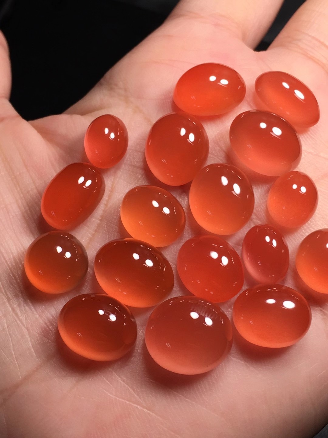 保山南红冰种戒面冰 透 红南红戒面镶嵌南红祼石戒面厂家直销