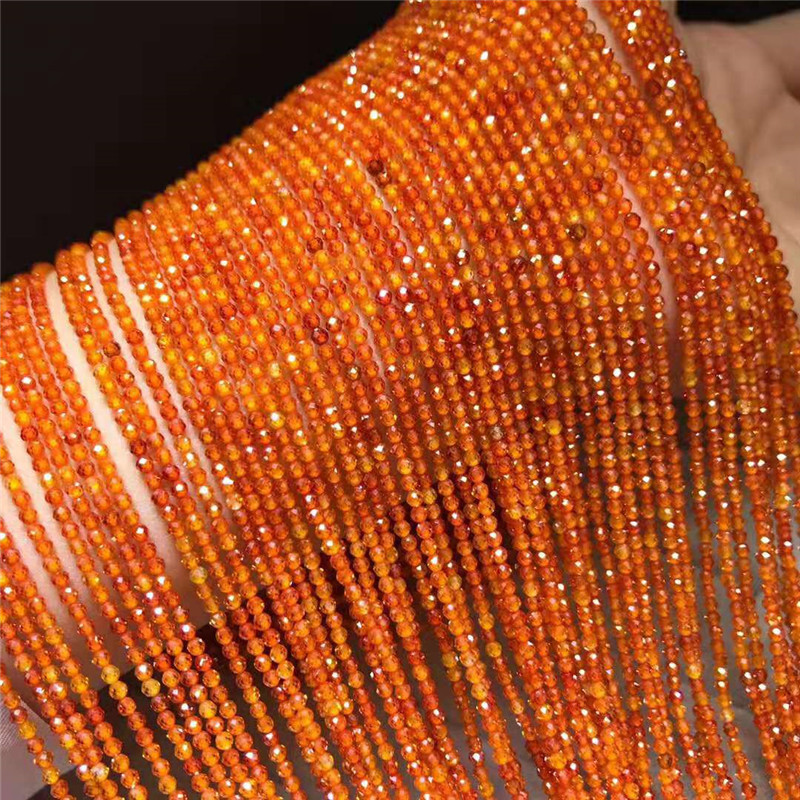 名都水晶 橙色锆石足球面批发 手工串珠子 diy手工饰品配件