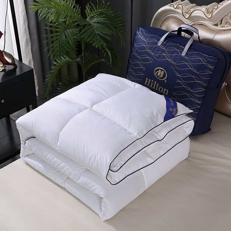厂家直发希尔顿羽绒被被芯加厚保暖大鹅羽丝绒礼品被子团购批发
