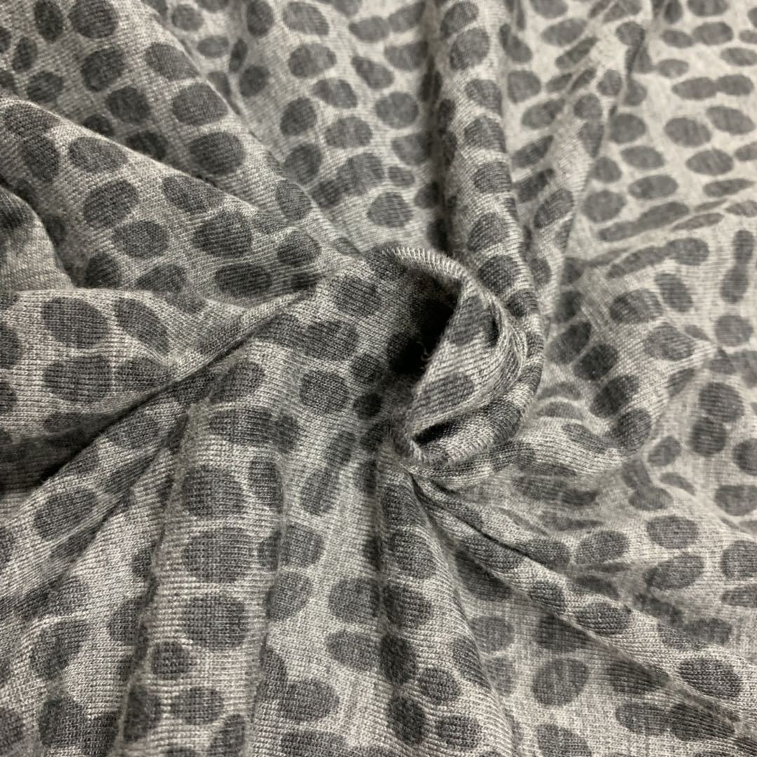 32str平纹汗布烂花 涤粘麻灰汗布烂花 女装时装面料