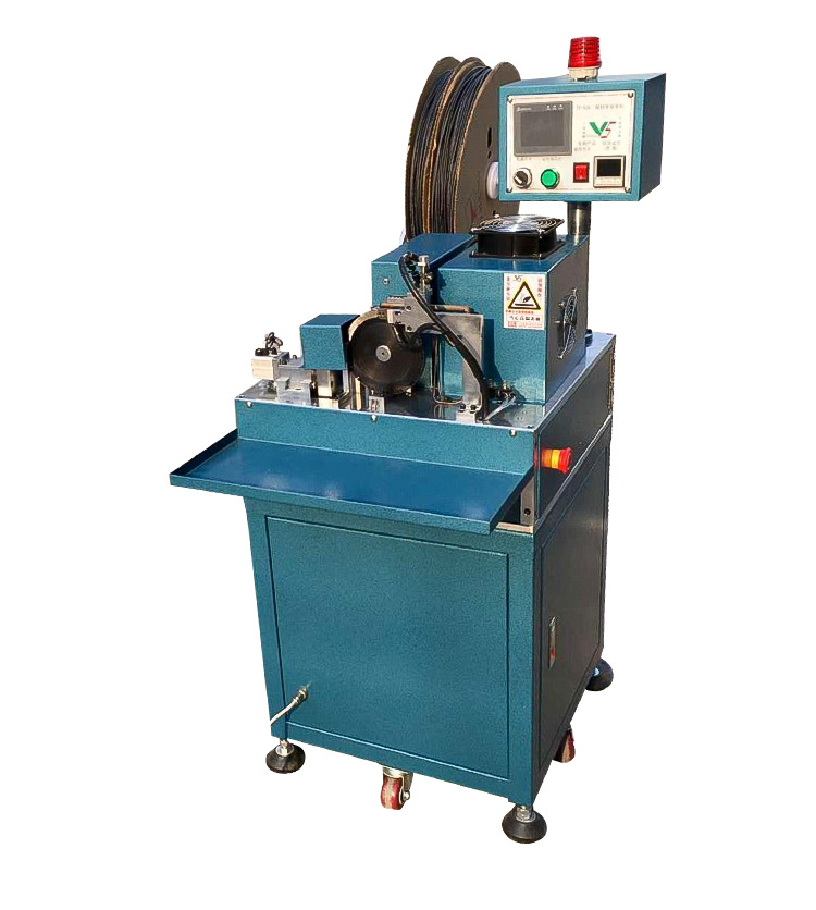 半自动穿热缩管机线材穿套管收缩机自动送料裁断套管机烘烤缩管机