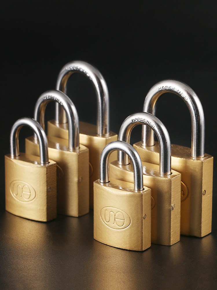 仿铜挂锁防盗锁防锈防水门锁锁头小锁子柜子抽屉锁箱子锁短头铜锁