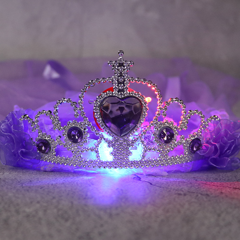 儿童皇冠头纱旅游景区热卖饰品冰雪头纱花环头箍公主头饰花环批发