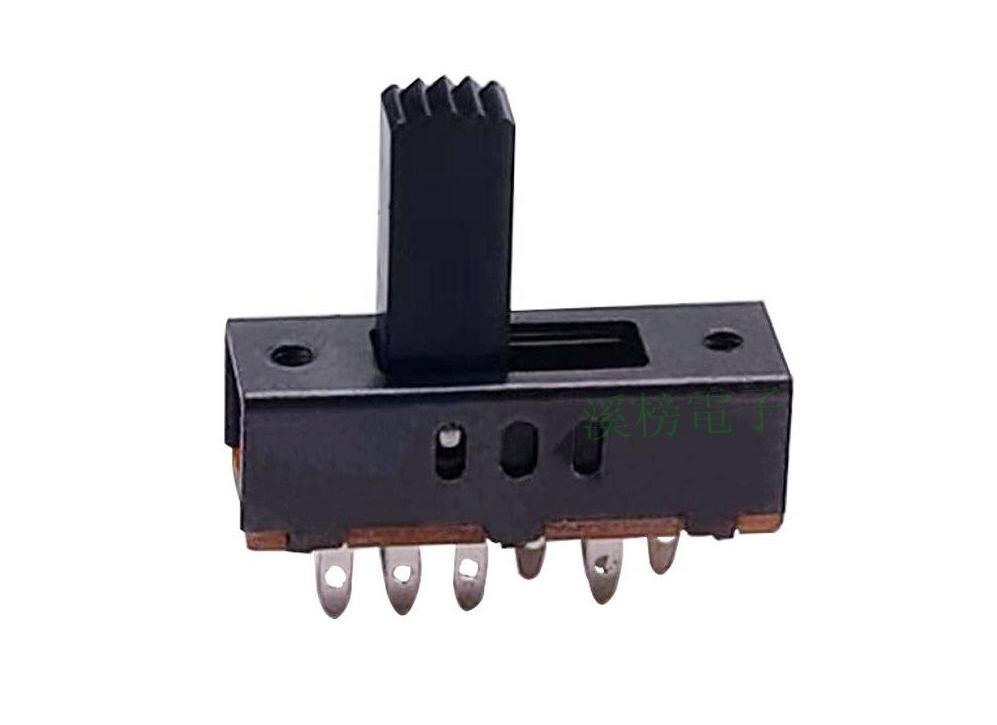 3位切换滑动开关2p3t3档切换拨动开关立式三位三档拨动开关