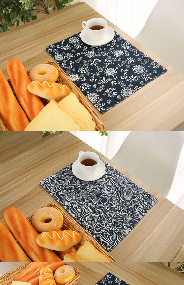 小学生餐垫ins风日式儿童一年级布垫杯垫布艺防烫隔热垫 简约现代